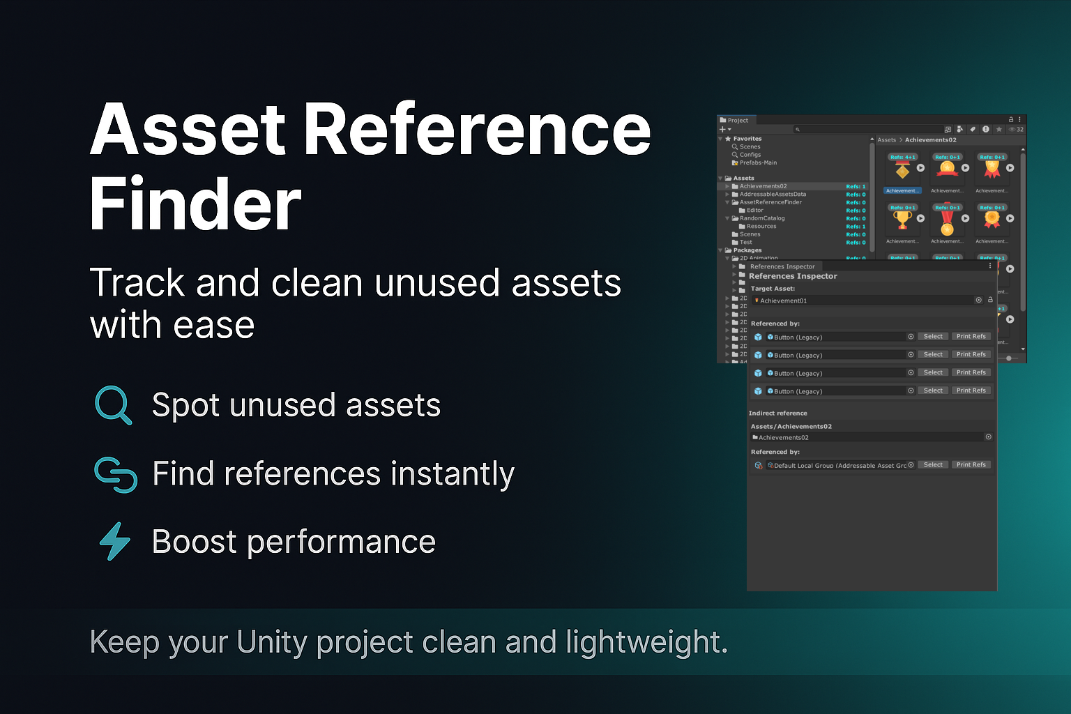 Asset Reference Finder overview